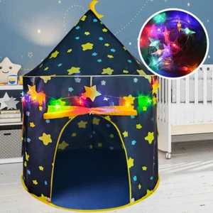 Princess Castle House Indoor/Outdoor Kids Play Tent star Lights Christmas Gifts - Picture 1 of 8