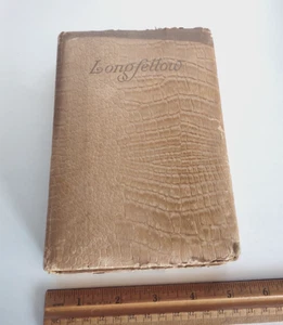 Antique Undated Longfellow Faux Leather? Bound Book Of Poems Hurst & Co NY - Picture 1 of 10