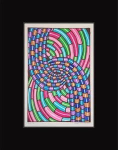 Day 91 Ink Drawing - Matted Illustration October 03, 2024 - Picture 1 of 5