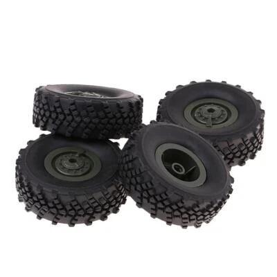 4-Pack Rubber Tire with for WPL 1:16 Remote Control Trucks - Image 1 of 4