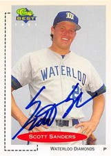Scott Sanders autographed baseball card San Diego Padres 1991 Classic Best #338