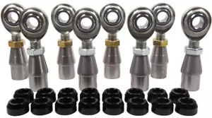 ECONOMY 4 LINK KIT 1/2 x 1/2-20 HEIM JOINT 1/2 ALUMINUM CONE SPACER BUNG .065 - Picture 1 of 8
