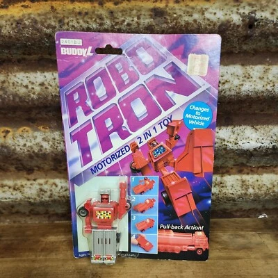 Robotron 1984 Loadtron Buddy L Transformer Robot Motorized Red Silver  - Image 1 of 4