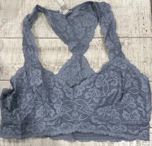 Free People Galloon Lace Racerback Bralette Size M Fall Frost NWT FP2 - Picture 1 of 4