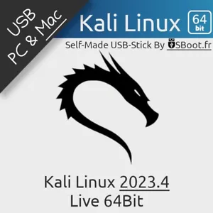 CLÉ USB BOOTABLE KALI LINUX 2023.4 - TEST SÉCURITÉ RÉSEAUX BOOTABLE INSTALL/LIVE - Photo 1/11