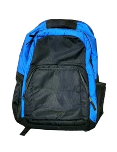 Unbranded Blue Black Large Backpack Side Pockets *Flaw* - Picture 1 of 9