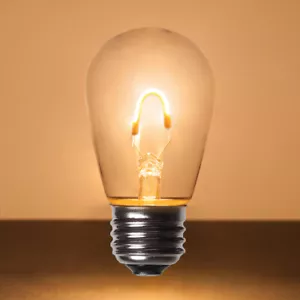 S14 LED Visible Filament Edison Patio Light Lamp Bulbs E26, 5 Pack, 4 Colors - Picture 1 of 15