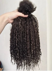 Luxury Teeswater Mohair 10-12" – Hand-Dyed Dark Chocolate for BJD, Reborn, OOAK - Picture 1 of 8
