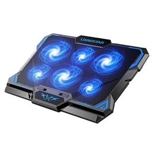 Laptop Cooling Pad, Laptop Cooler with 6 Quiet Led Fans for 15.6-17 Inch Blue - Bild 1 von 7
