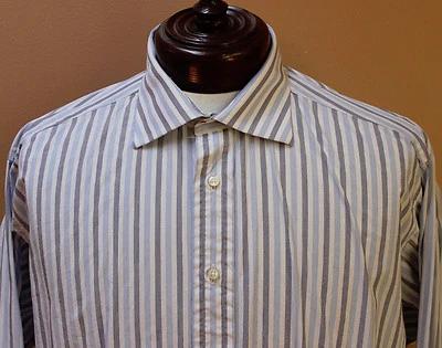 Burberry London Long Sleeved Button Front Dress Shirt French Cuff sz 17.5 - Image 1 of 4