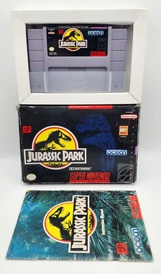 SNES Jurassic Park (Super Nintendo) CIB Complete In Box *Manual Heavily Worn* - Image 1 of 4