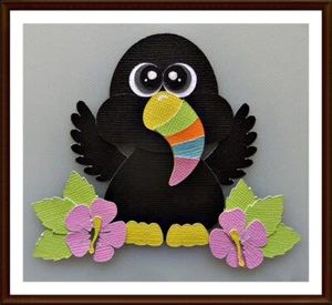 Cute Toucan Handmade Paper Piecing Embellishment for Cards Pages PCC - Picture 1 of 1