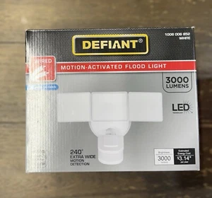 Defiant MaxDetect 240-Degree White Motion Activated Outdoor 3-Head Flood Light - Picture 1 of 8