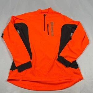 Husqvarna Pullover Uomo Medio Hi-Vis Manica Lunga 1/4 Zip Abbigliamento da Lavoro Top Arancione - Foto 1 di 10