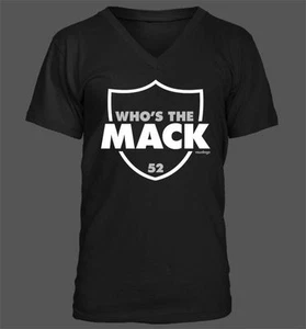 Quién es el Mack - Camiseta con cuello en V - Oakland Raiders Football NFL Khalil Mack - Imagen 1 de 4