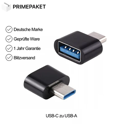 USB-C auf USB-A Adapter OTG USB Stick für MacBook Samsung Xiaomi iPhone 15 16 - Bild 1 von 4