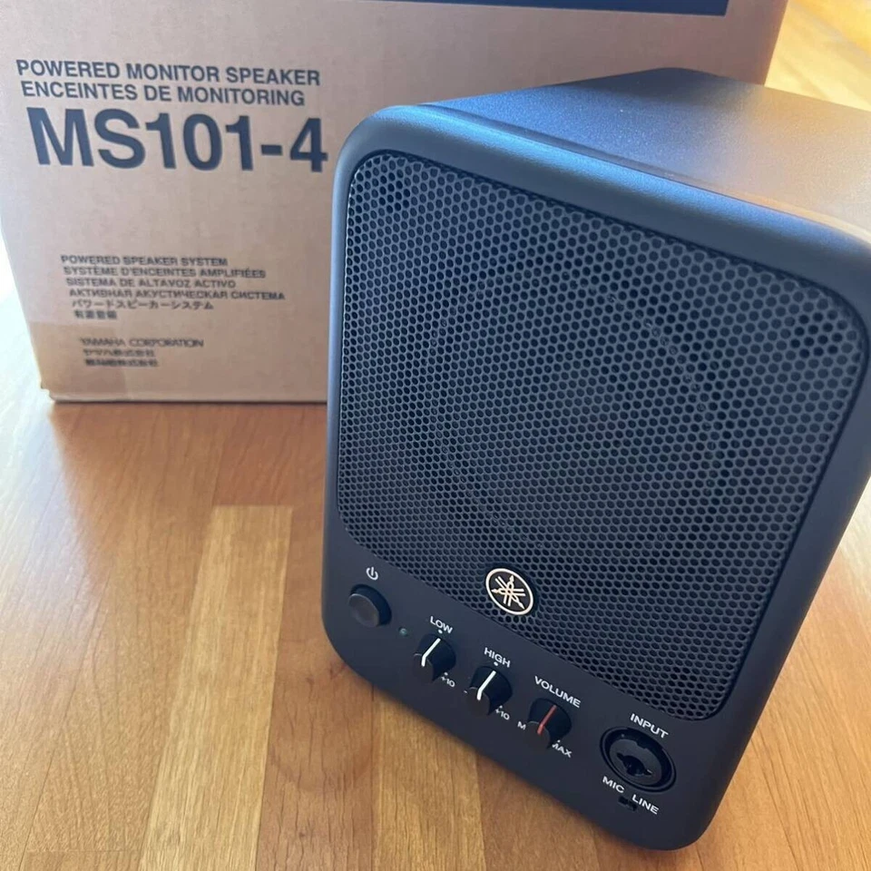 YAMAHA MS101-4 powered Monitor Speaker full-range bass-reflex 30W Black New - Image 1 of 4