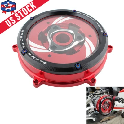Cubierta de embrague transparente y retenedor de resorte para Ducati 959 1199 1299 1199S Panigale V2 Foto 1 de 4