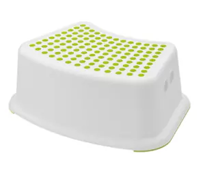 Ikea Kinder Kinder Fußstufenhocker FORSIKTIG rutschfest weiß grün gebraucht - Bild 1 von 5