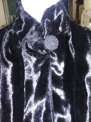 Chaqueta de Noche Susan Bristol Negra Suave Terciopelo Rayas Corta Glamorosa Talla 6 Foto 1 de 4