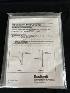 Bradley Rifiuti Receptacle Liner P11-004 Peel-And-Stick Vinile Capacità 12 Galloni - Foto 1 di 4