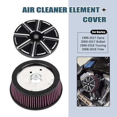 Air Cleaner Element + Cover For Harley Electra Road Glide King Heritage Softail - Image 1 of 4
