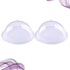 2Pcs Cover Glass Cake Stand Catering Dome Lids Cake Display Cover - Picture 1 of 12