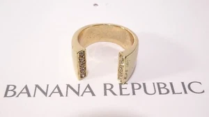 Banana Republic Women's Micro Fine Open End Crystal Bar Ring Sz 6 NWT 48 - Picture 1 of 5