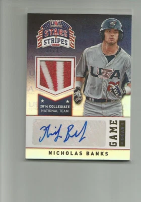2015 USA Stars and Stripes Game Gear Material Signature #77 Nicholas Banks 07/10 - Image 1 of 2