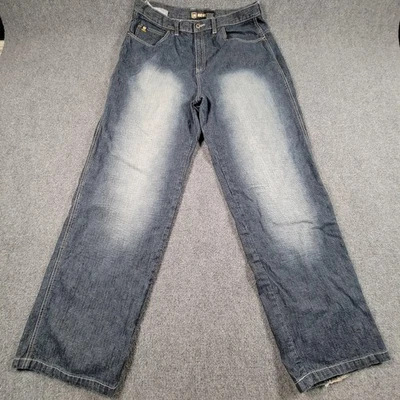 Pantalones de mezclilla Reverb holgados para hombre 38x34 azules lavado medio calce suelto pierna recta Foto 1 de 4