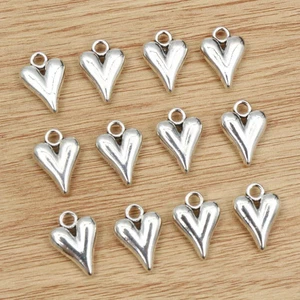 20 Stck. Herz Charms 16x11mm Antik Silberfarben Legierung Anhänger zum Selbermachen Schmuckherstellung - Bild 1 von 6