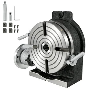8" Precision Horizontal and Vertical Rotary Table w/ 4 slot for milling machine - Picture 1 of 10
