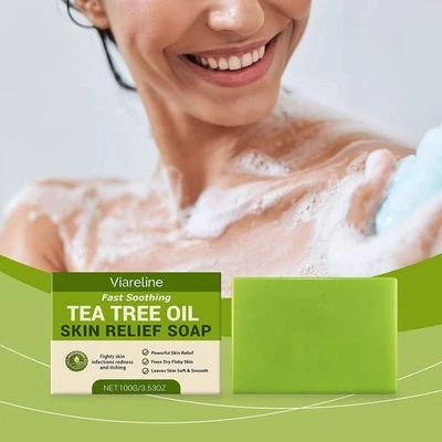 Tea Tree Oil Skin Soap, Fast Soothing Tea Tree Oil Relief Soap NEW Skin O6O9 - Image 1 of 4