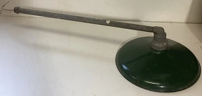 Vintage Green Porcelain Light Shade Fixture Enamel 12 “Industrial Barn Farmhouse - Image 1 of 4