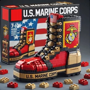 Kit Modelo Bota de Combate | Ladrillos Militares de Ingeniería de Precisión con Detalles de Engranaje - Imagen 1 de 7