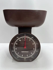 Vintage SOEHNLE Kitchen Scales 5kg Made in West Germany Mid Century Retro Brown - Photo 1/9