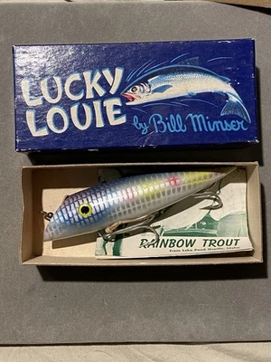 VTG Lucky Louie Herring Plug 5.5" Lure w/Box Bill Minser USA`NOS NIP Never Used - Изображение 1 из 4
