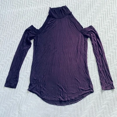 Feel the Piece purple mock turtleneck top - Image 1 of 4