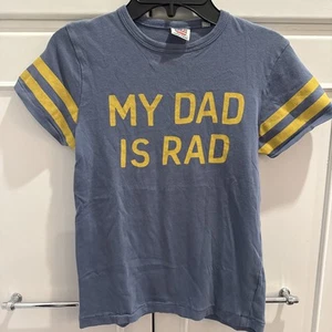Junk Food Boys Size 8 Short  Sleeve Gray  MY DAD IS RAD' Graphic T-Shirt Kids M - Picture 1 of 12