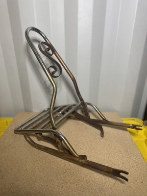 Almohadilla de asiento con respaldo para equipaje personalizada Honda CB900C vintage cromada KG Sissy Bar Foto 1 de 4