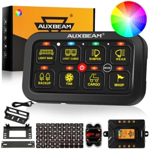 RB80 RGB 8 Gang Switch Panel LED Light Relay Control System For Offroad Truck - Picture 1 of 12