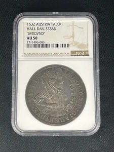 1632 Austria Thaler - "BVRGVND"- NGC AU 50 - Picture 1 of 2