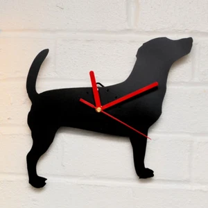 JACK RUSSELL TERRIER Reloj de Pared Moderno en Forma Dormitorio Decoración del Hogar Regalo en NEGRO - Imagen 1 de 3