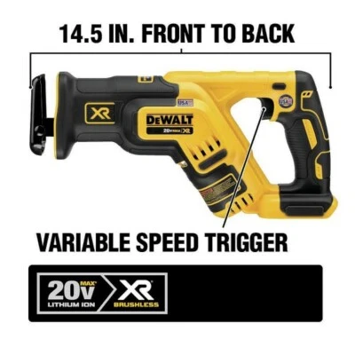 DEWALT CANADA 20V Li-Ion Cordless Compact Reciprocating Saw (Tool Only) - Image 1 of 4