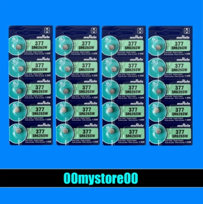20 Pc [Exp 2032] MURATA (Formerly SONY) 377 Watch Battery SR626SW Ships from CA - Image 1 of 4