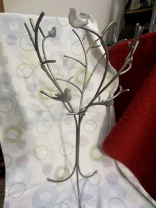 18-INCH TALL-METAL FREE STANDING/JEWELRY-BIRD TREE - Picture 1 of 8