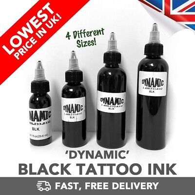 DYNAMIC Colour Black Tattoo Ink USA - Different Sizes! 30ml, 60ml, 90ml, 120ml • 21.60€