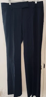 ANN TAYLOR $119 BLACK PINSTRIPE JAYNE TROUSER PANTS SZ 6 CAREER - Image 1 of 4