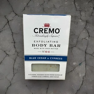 Cremo Exfoliating Blue Cedar & Cypress Body Bar with Shea Butter 6 oz Woodsy - Bild 1 von 5