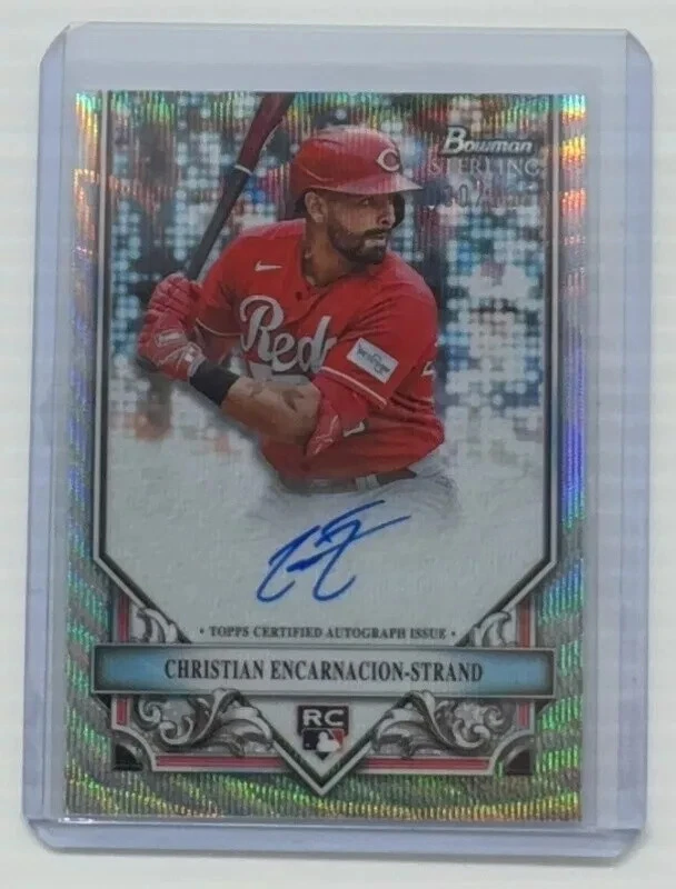 2024 Bowman Sterling Christian Encarnacion-Strand Wave Refractor Auto RC #30/125 - Image 1 of 2